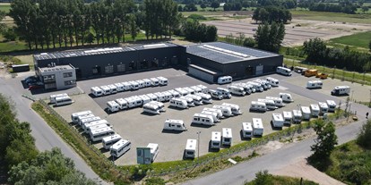 Wohnwagenhändler - Verkauf Reisemobil Aufbautyp: Teilintegriert - Ruhrgebiet - Luftbild Werkstatt - Caravan Center Bocholt