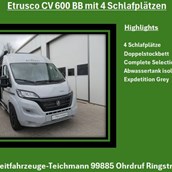 RV dealer - ETRUSCO CV 600 BB Complete Selection