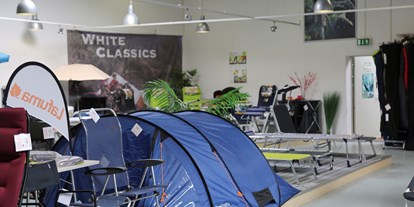 Wohnwagenhändler - Verkauf Zelte - Bayern - Zelte und Möbel finden Sie im 1. Stock. - maincamp GmbH