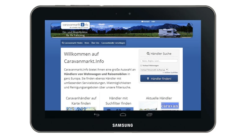 Rate caravan dealers and win a Samsung tablet - caravanmarkt.info