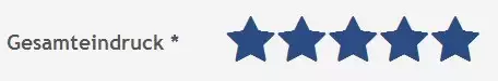 mittels Sterne bewerten