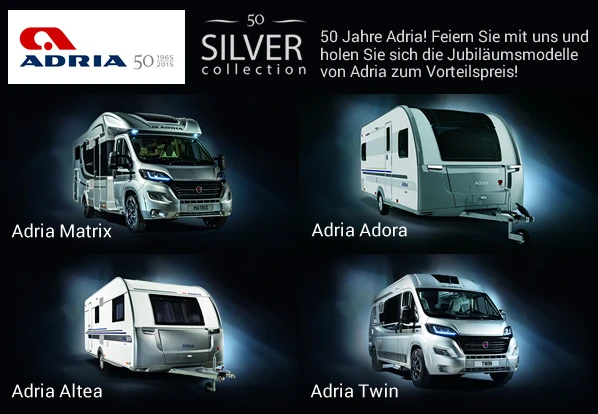 The Adria Silver anniversary models