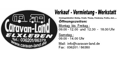 Caravan dealer - Servicepartner: Thule - Thüringen Nord - Caravan Land Elxleben
