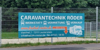 Caravan dealer - Gasprüfung - Schwäbische Alb - Wohnmobile Röder