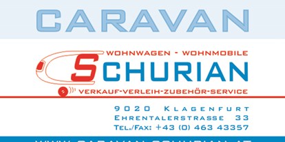 Caravan dealer - Serviceinspektion - Austria - Ihr Campingfachbetrieb in Kärnten - Caravan Schurian
