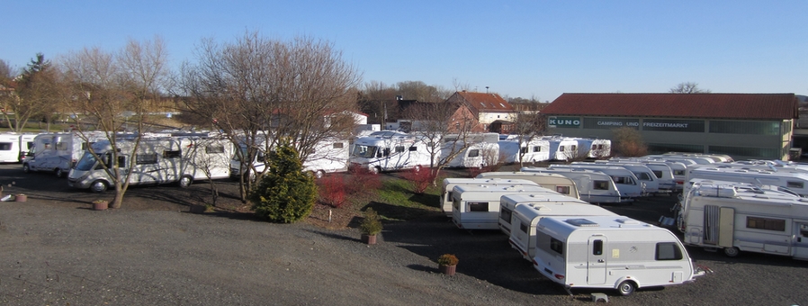 Caravandealer - Serviceinspektion - Unser Verkaufsgelände - Kuno Caravaning GmbH & Co. KG