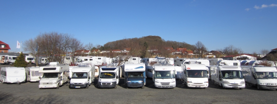 Caravandealer - Serviceinspektion - Sicht vom unteren Verkaufsgelände - Kuno Caravaning GmbH & Co. KG