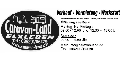 Concessionario di caravan - Reparatur Wohnwagen - Caravan Land Elxleben