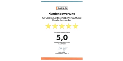 Wohnwagenhändler - Arnstadt - Caravan & Reisemobil Verkauf Handschuhmacher