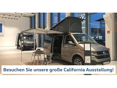 Wohnmobilhändler: California Wohnmobil Ausstellung von Volkswagen Borgmann Krefeld. - VW Nutzfahrzeuge Borgmann