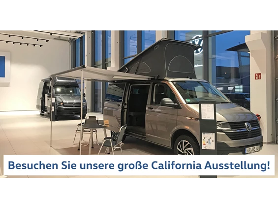 Wohnmobilhändler: California Wohnmobil Ausstellung von Volkswagen Borgmann Krefeld. - VW Nutzfahrzeuge Borgmann