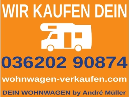 Wohnwagenhändler - Arnstadt - DEIN WOHNWAGEN by André Müller
www.wohnwagen-verkaufen.com - DEIN WOHNWAGEN by André Müller ✅ WIR KAUFEN DEINEN WOHNWAGEN ✅