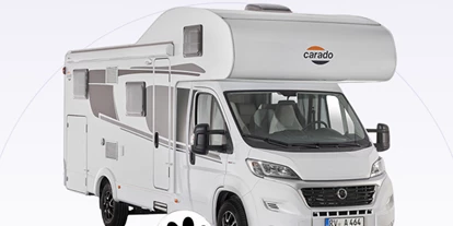 Caravan dealer - geeignet für: Pärchen - Booking detail:
https://camperforyou.rentingforce.net/de_DE/booker/show/objectGroup/8687?portal%5Bplugin%5D=1686
Model	Carado
Seats	5 
Sleeping places	6 
maximum weight allowed	3.50 t 
Gearbox	manual transmission 
Vehicle length	7.25 m 
Performance	160 hp
Driving license class	B
trailer hitch	No 
toilet	Yes 
Outdoor shower / wet room	wet room 
Height	3.14 m 
Width	2.35 m  - Camperforyou GmbH